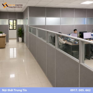 Vách ngăn nhôm kính MDF phân khu văn phòng VACH-005