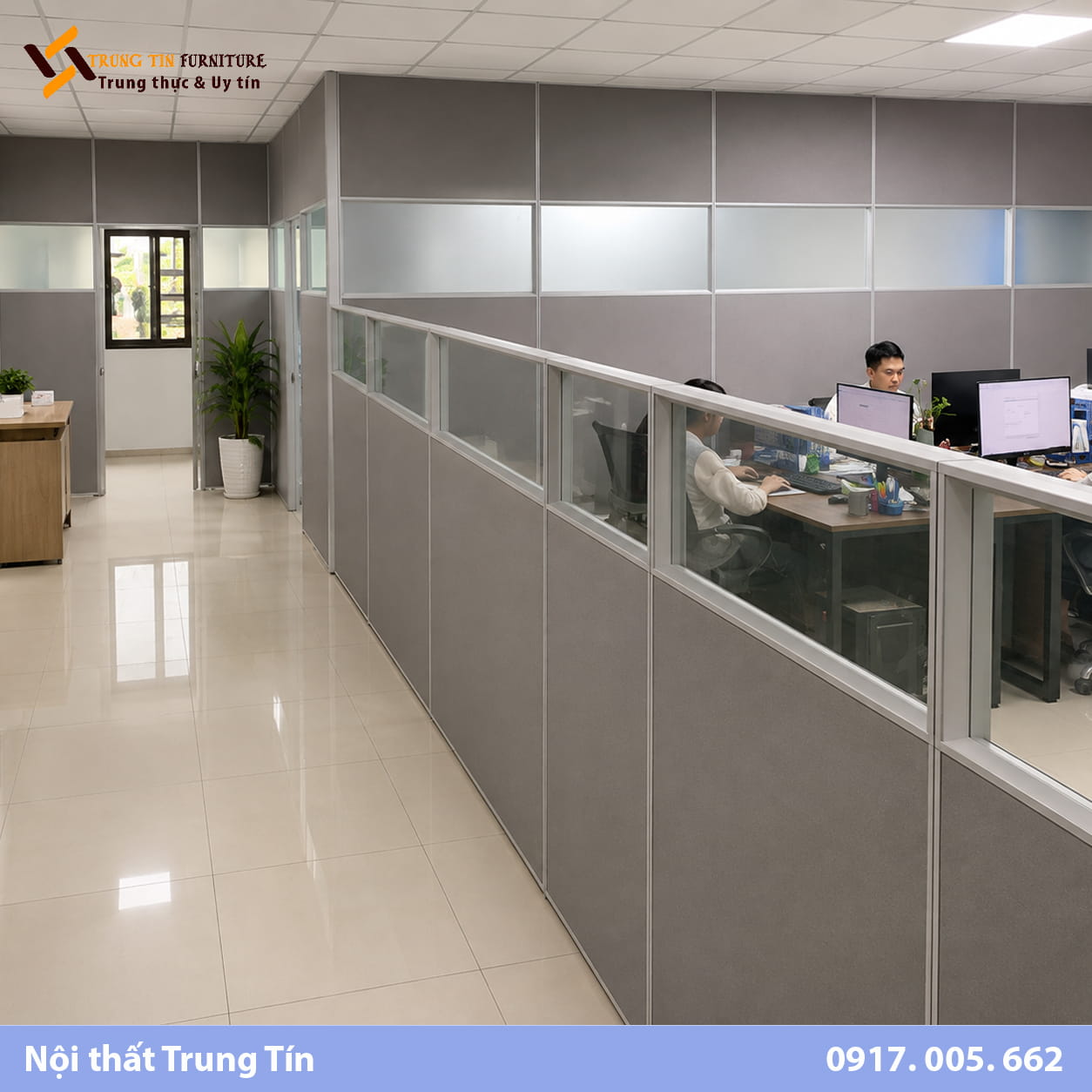 Vách ngăn nhôm kính MDF phân khu văn phòng VACH-005 Vách ngăn nhôm kính MDF phân khu văn phòng VACH-005