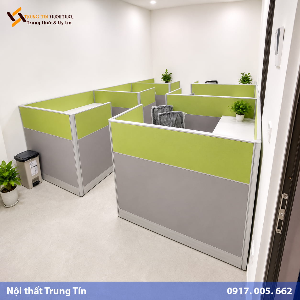 Vách Ngăn Khung Nhôm Bọc Nỉ Xanh Xám Độc Đáo VACH-011 Vách Ngăn Khung Nhôm Bọc Nỉ Xanh Xám Độc Đáo VACH-011