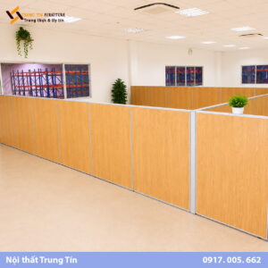 Vách Ngăn Văn Phòng Gỗ Công Nghiệp Vân Gỗ Sang Trọng | VACH-013