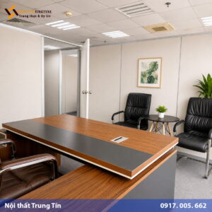 Vách Ngăn Gỗ Công Nghiệp Khung Nhôm VACH-014