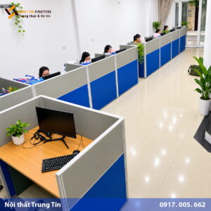 Vách Ngăn Văn Phòng Gỗ Công Nghiệp Bọc Nỉ VACH-015