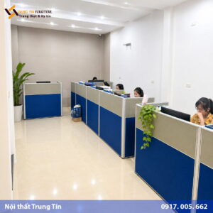 Vách Ngăn Văn Phòng Gỗ Công Nghiệp Bọc Nỉ VACH-015