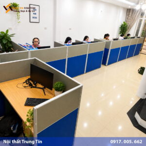 Vách Ngăn Văn Phòng Gỗ Công Nghiệp Bọc Nỉ VACH-015