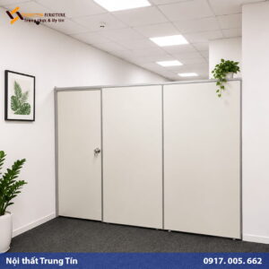 Vách ngăn nỉ văn phòng kết hợp cửa VACH-017