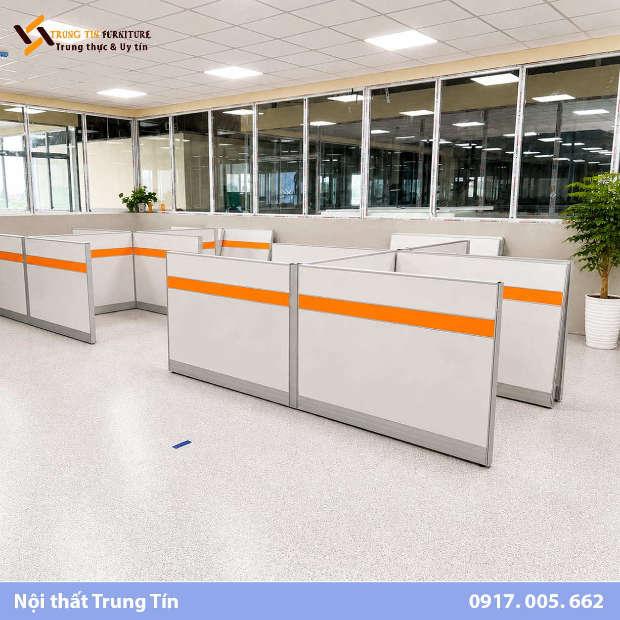 Vách nỉ khung nhôm phân chia bàn làm việc văn phòng VACH-019 Vách nỉ khung nhôm phân chia bàn làm việc văn phòng VACH-019