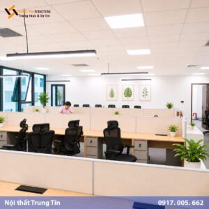 Vách nỉ khung nhôm phân khu bàn làm việc VACH-023