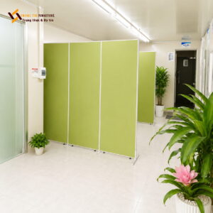Vách ngăn nỉ cố định khung nhôm VACH-027