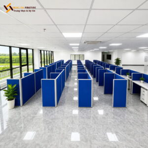 Vách ngăn nỉ văn phòng dạng module hiện đại VACH-034