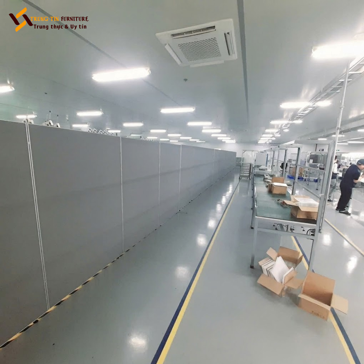 Vách ngăn nỉ kết hợp khung nhôm – VACH-049 Vách ngăn nỉ kết hợp khung nhôm – VACH-049