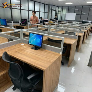 Vách kính khung nhôm thiết kế tối giản – VACH-074