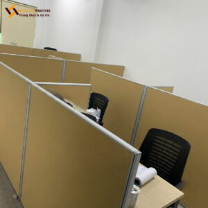 Vách Ngăn Bàn Làm Việc Khung Nhôm Gỗ MDF VACH-087